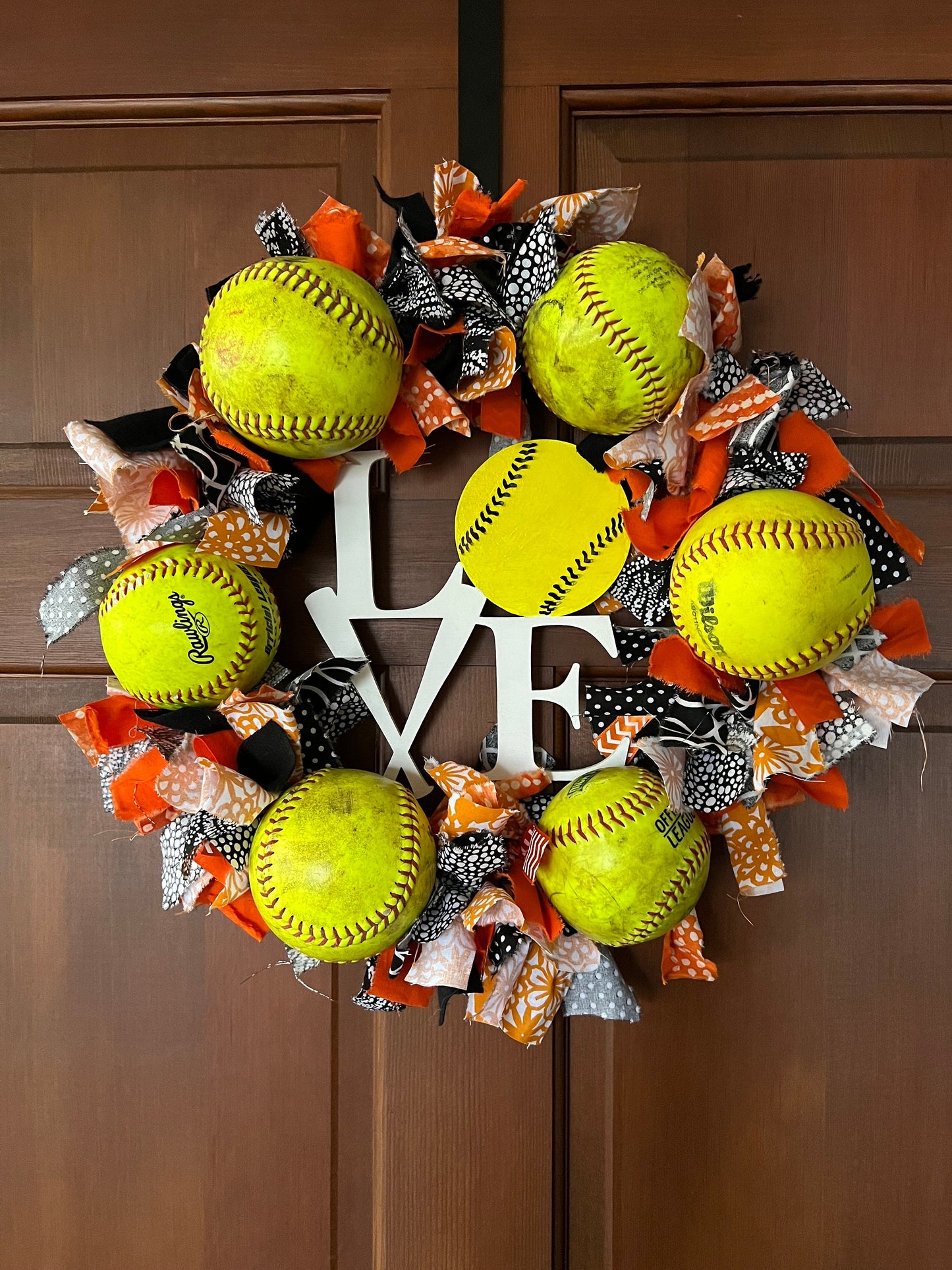 Baseball, Softball and Combo Rag Wreaths