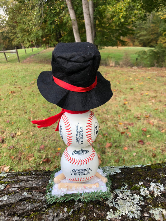 Baseball Snowman