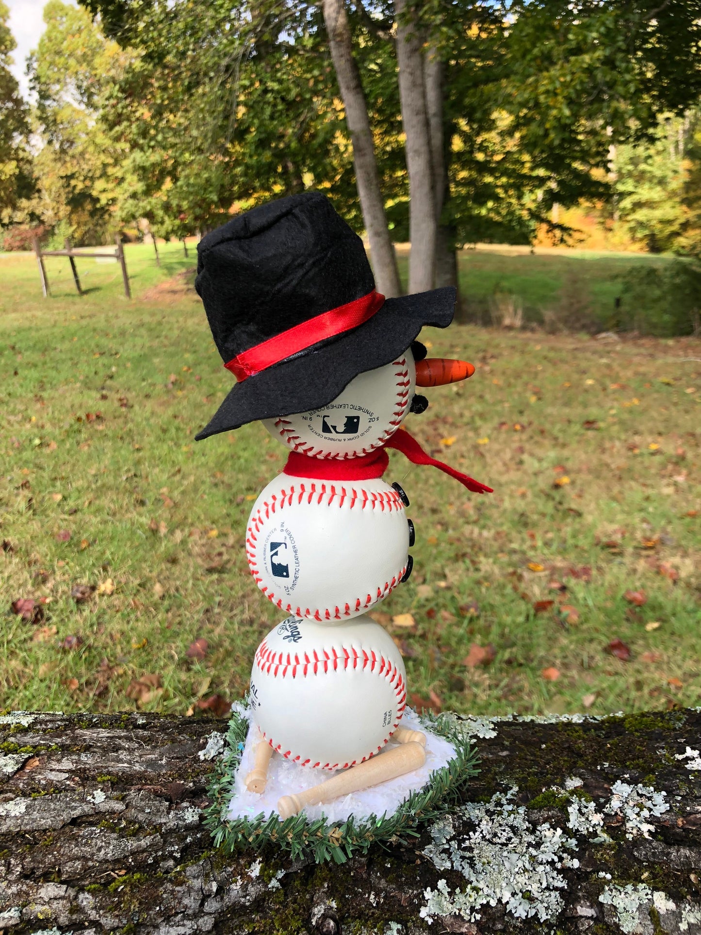 Baseball Snowman
