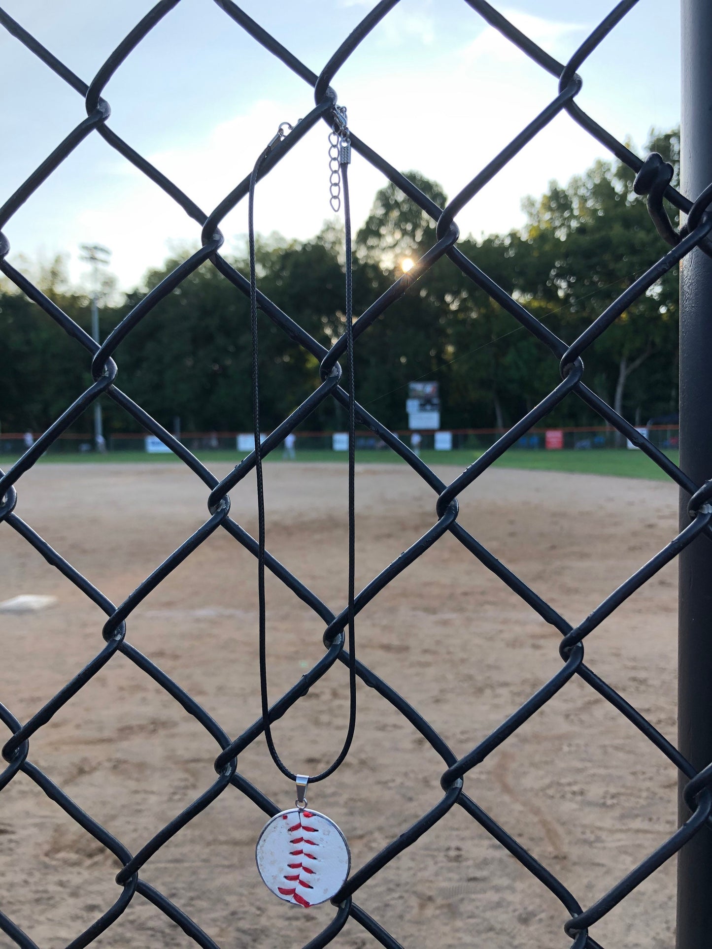Baseball Pendant Necklace
