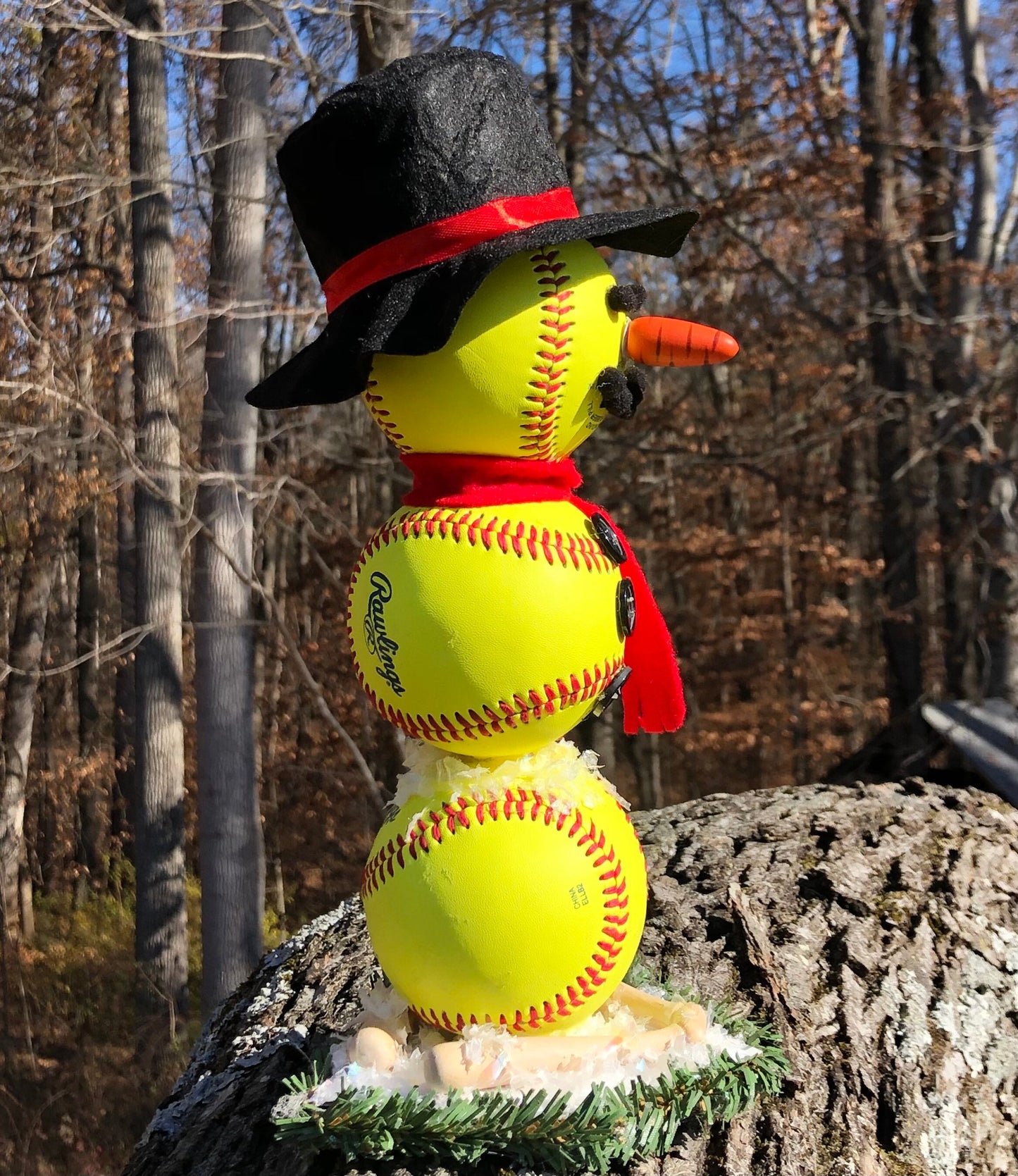 Softball Snowman