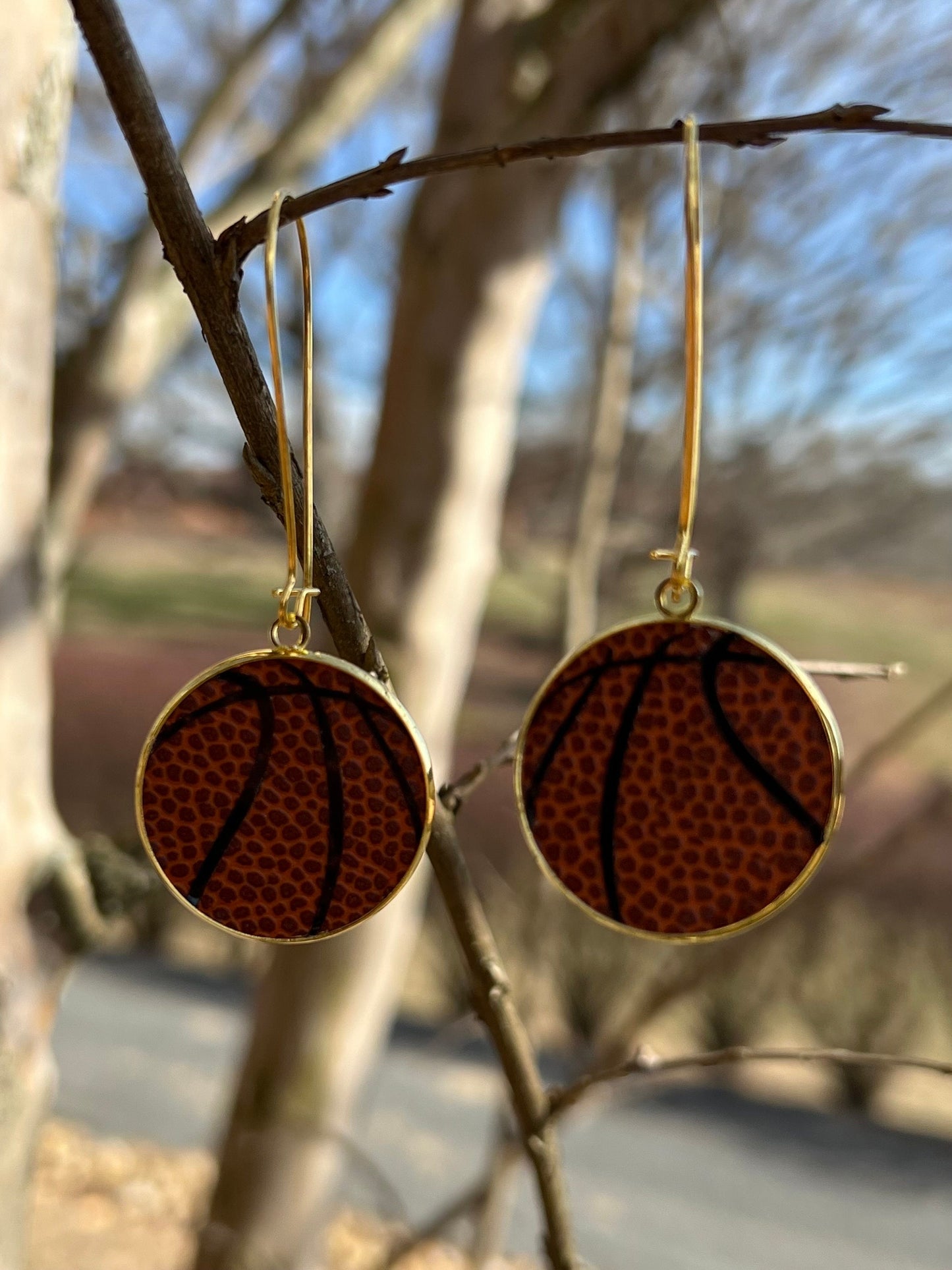 Dangle Basketball Earrings