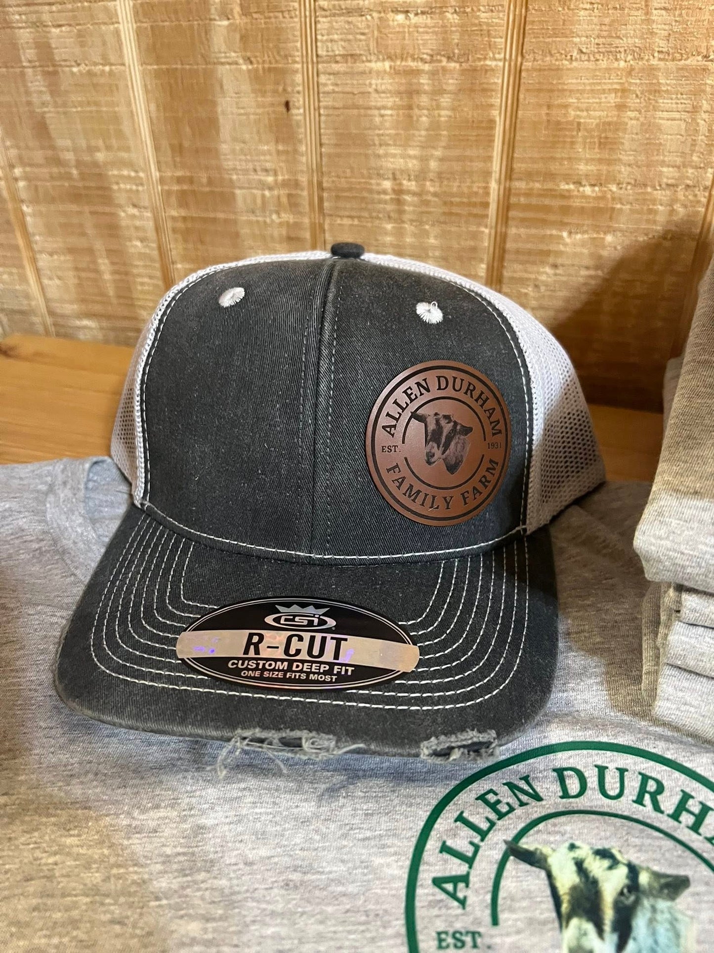 Custom Engraved Leatherette Patch Hats