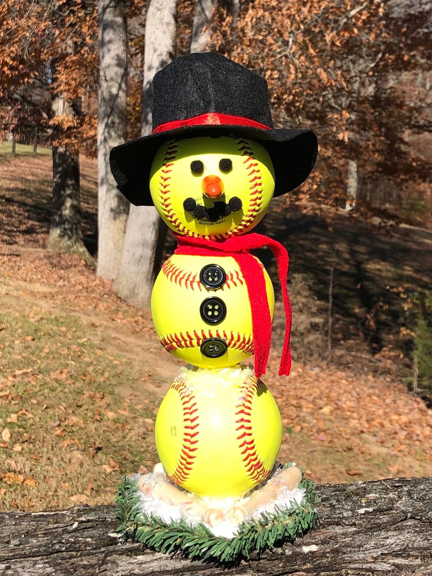 Softball Snowman