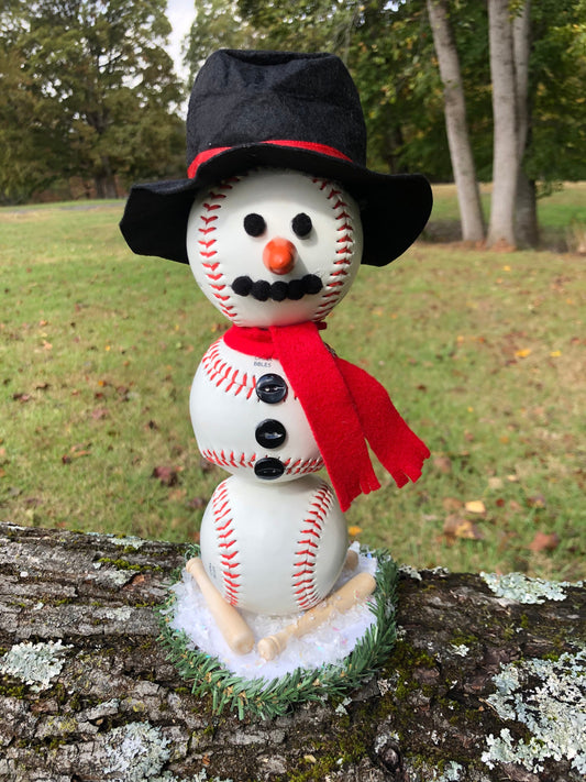Baseball Snowman