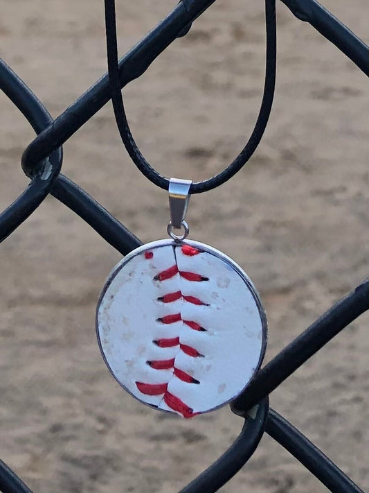 Baseball Pendant Necklace