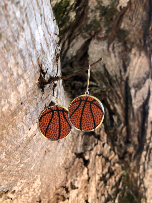 Dangle Basketball Earrings