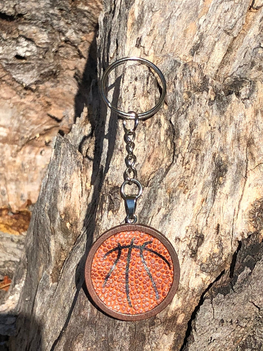 Round Basketball Keychain