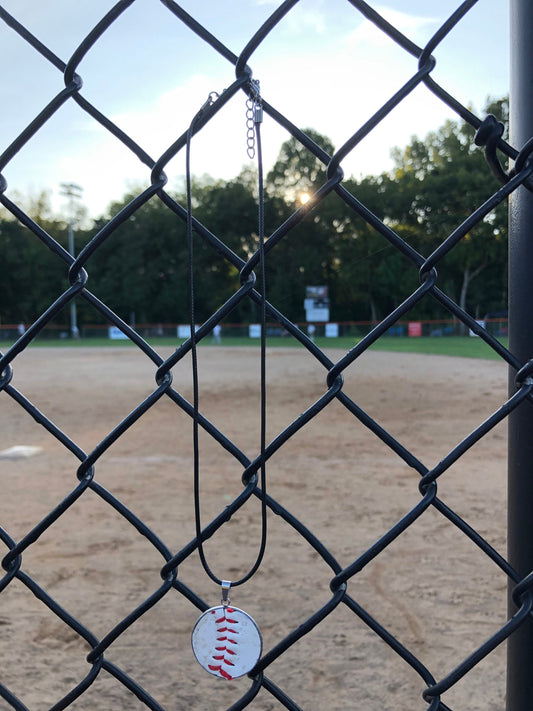 Baseball Pendant Necklace