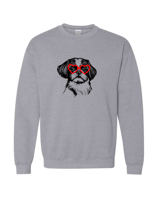 Dog Valentine Crewneck Sweatshirt