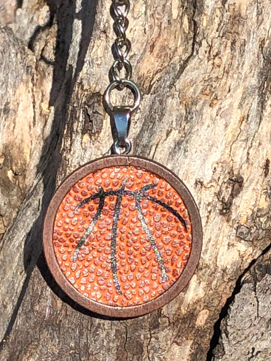 Round Basketball Keychain