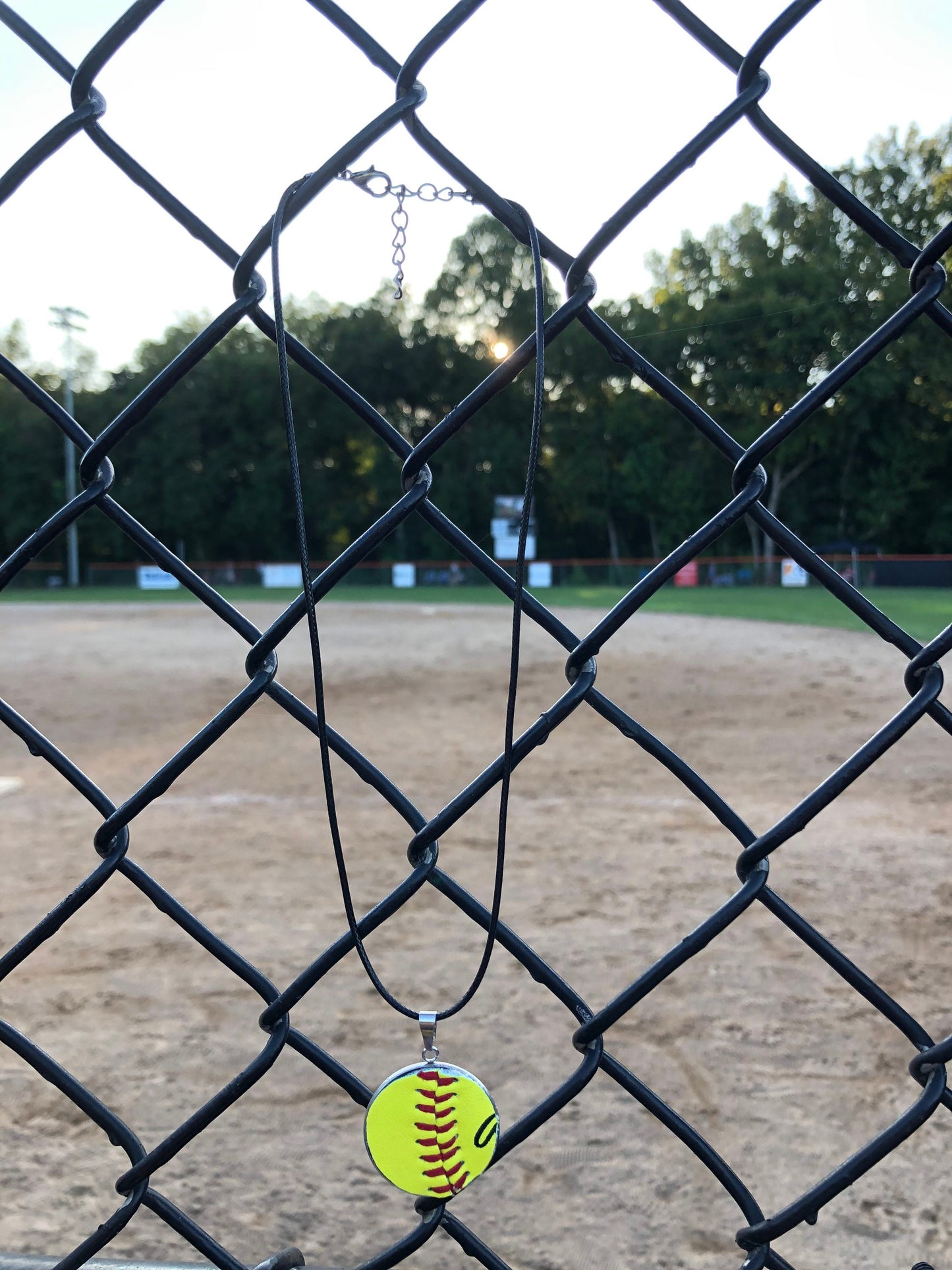 Softball Pendant Necklace