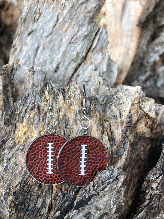 Football Dangle Earrings