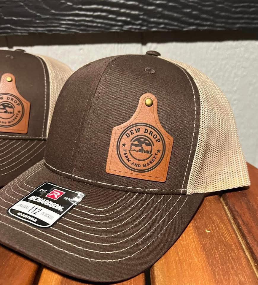 Custom Engraved Leatherette Patch Hats